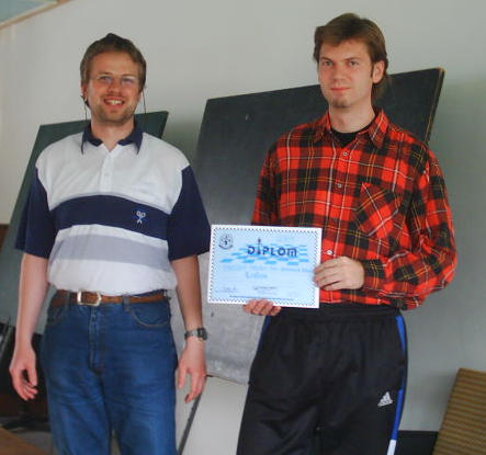 Přeborníci Královéhradeckého šachového svazu v holanďanech 2005 Jiří Jezbera + Ivoš Šlesinger - TJ Slavia Hradec Králové